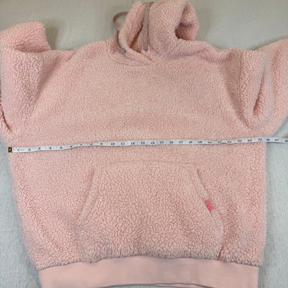 UGG Adeline Sherpa Hoodie Pink Faux Fur Oversized Sweatshirt Womens‎ Medium - Picture 5 of 7